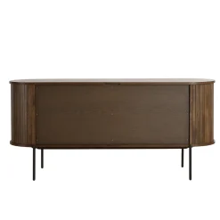 Nimara Florence jalousi skab med lameller i røget eg 160x45x75 cm* Kommoder & Skænke|Kommoder & Skænke