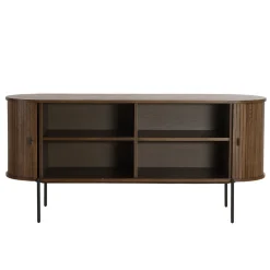 Nimara Florence jalousi skab med lameller i røget eg 160x45x75 cm* Kommoder & Skænke|Kommoder & Skænke