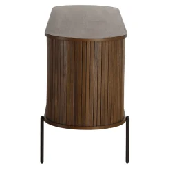 Nimara Florence jalousi skab med lameller i røget eg 160x45x75 cm* Kommoder & Skænke|Kommoder & Skænke
