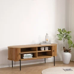 Nimara Florence jalousi tv-bord med lameller i eg 138x40x55 cm* Kommoder & Skænke|Tv Borde
