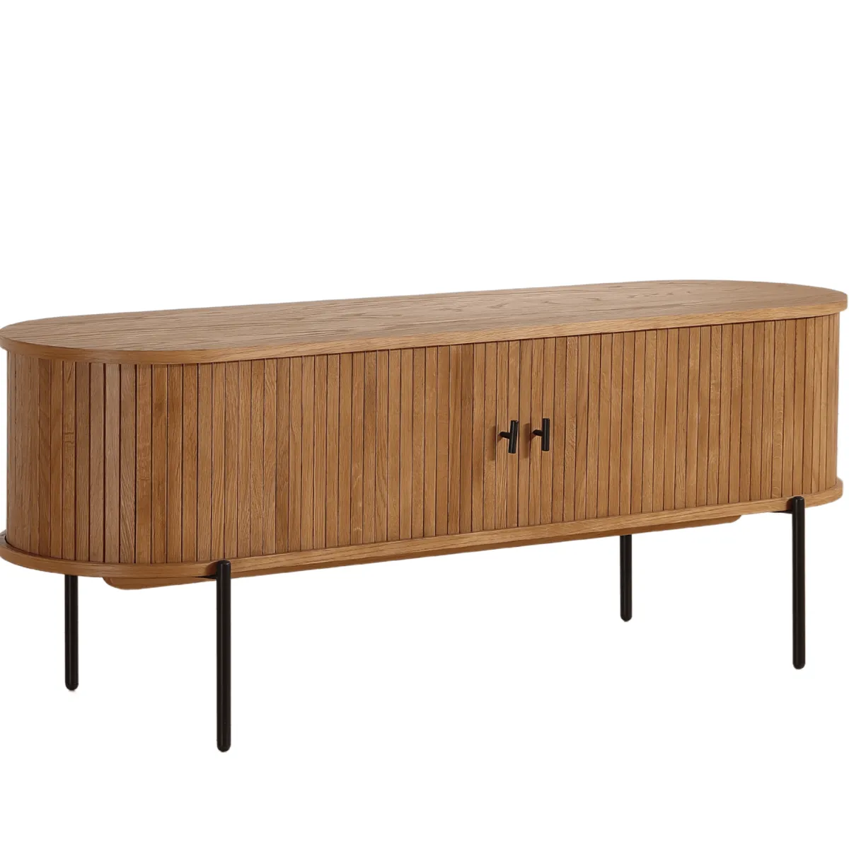 Nimara Florence jalousi tv-bord med lameller i eg 138x40x55 cm* Kommoder & Skænke|Tv Borde