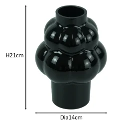 Nimara Foxy glas vase sort 21 cm* Vaser