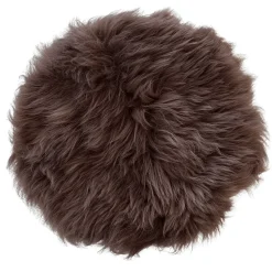 Nimara Ægte lammeskindshynde - Brun Ø35 cm* Lammeskind|Sædehynder