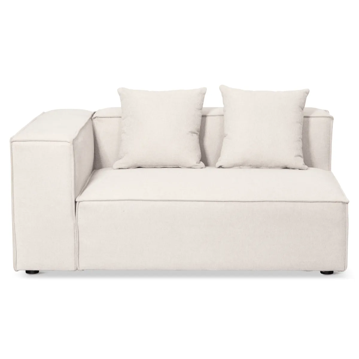 Nimara Hailey - Højrevendt chaiselong modulsofa i beige med 2 moduler L: 294 X D: 148 X H: 65 cm* Sofaer