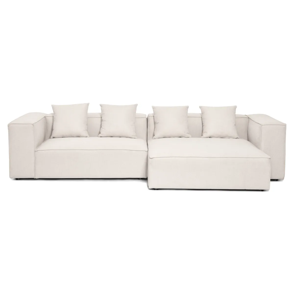 Nimara Hailey - Højrevendt chaiselong modulsofa i beige med 2 moduler L: 294 X D: 148 X H: 65 cm* Sofaer