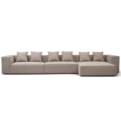 Nimara Hailey - Højrevendt chaiselong modulsofa i sand med 3 moduler L: 415 X D: 148 X H: 65 cm* Sofaer