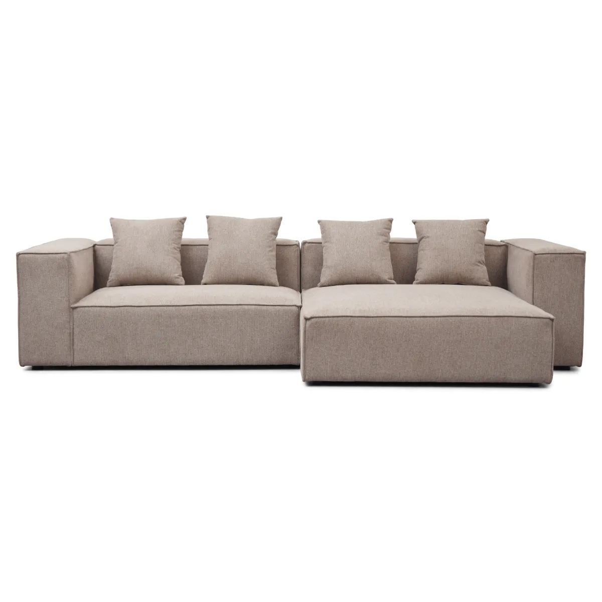 Nimara Hailey - Højrevendt chaiselong modulsofa i sand med 2 moduler L: 294 X D: 148 X H: 65 cm* Sofaer