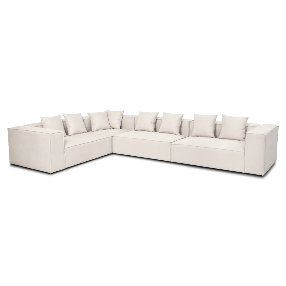 Nimara Hailey - Hjørnesofa modulsofa i beige med 4 moduler (Opstilling 1) L: 368 X D: 247 X H: 65 cm* Sofaer