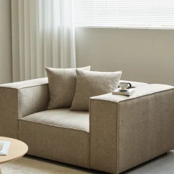 Nimara Hailey lænestol i sand L: 136 X D: 100 X H: 64 Cm* Sofaer|Lænestole