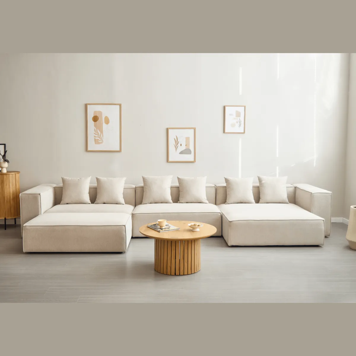 Nimara Hailey midtermodul i beige L: 121 X D: 100 X H: 65 cm* Sofaer