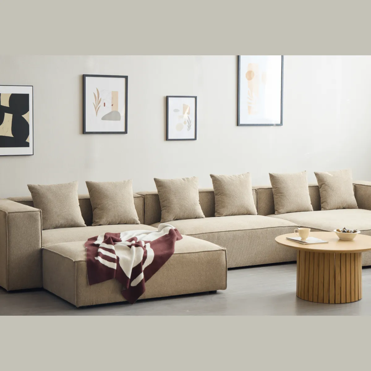 Nimara Hailey puf i sand 121 x 74 cm* Sofaer|Sofaer