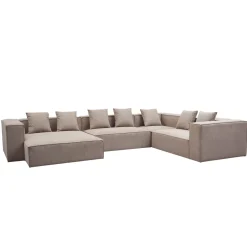 Nimara Hailey - U-sofa modulsofa i sand med 4 moduler - Venstrevendt chaiselong L: 368 X D: 247 X H: 65 cm* Sofaer