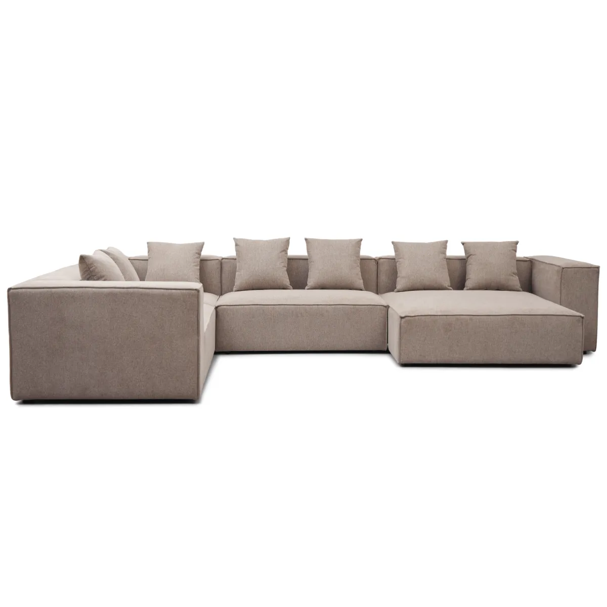 Nimara Hailey - U-sofa modulsofa i sand med 4 moduler - Højrevendt chaiselong L: 368 X D: 247 X H: 65 cm* Sofaer