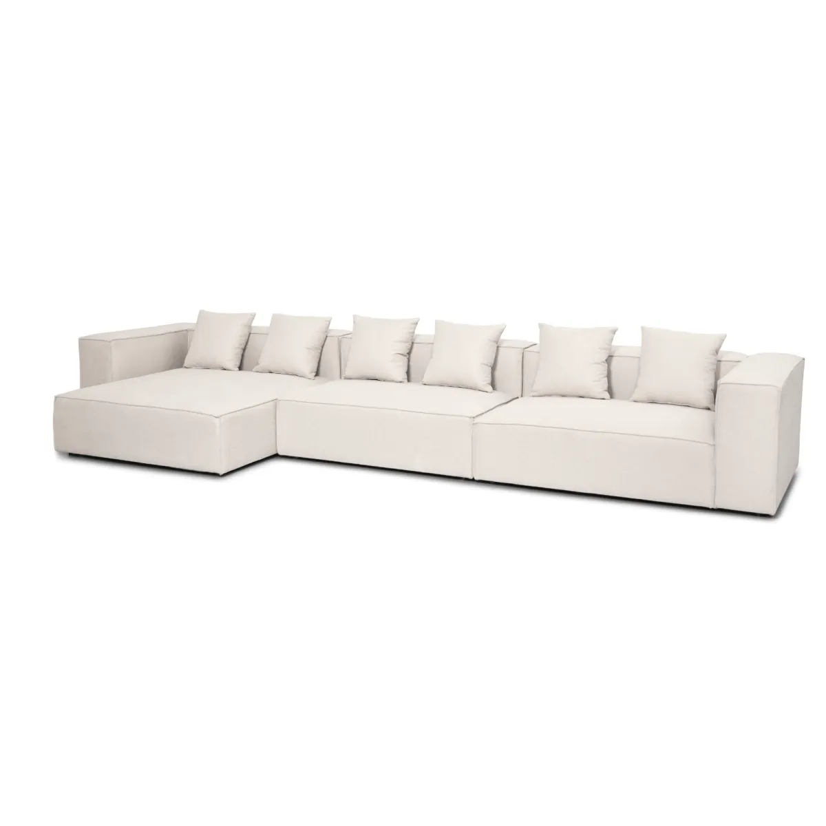Nimara Hailey - Venstrevendt chaiselong modulsofa i beige med 3 moduler L: 415 X D: 148 X H: 65 cm* Sofaer
