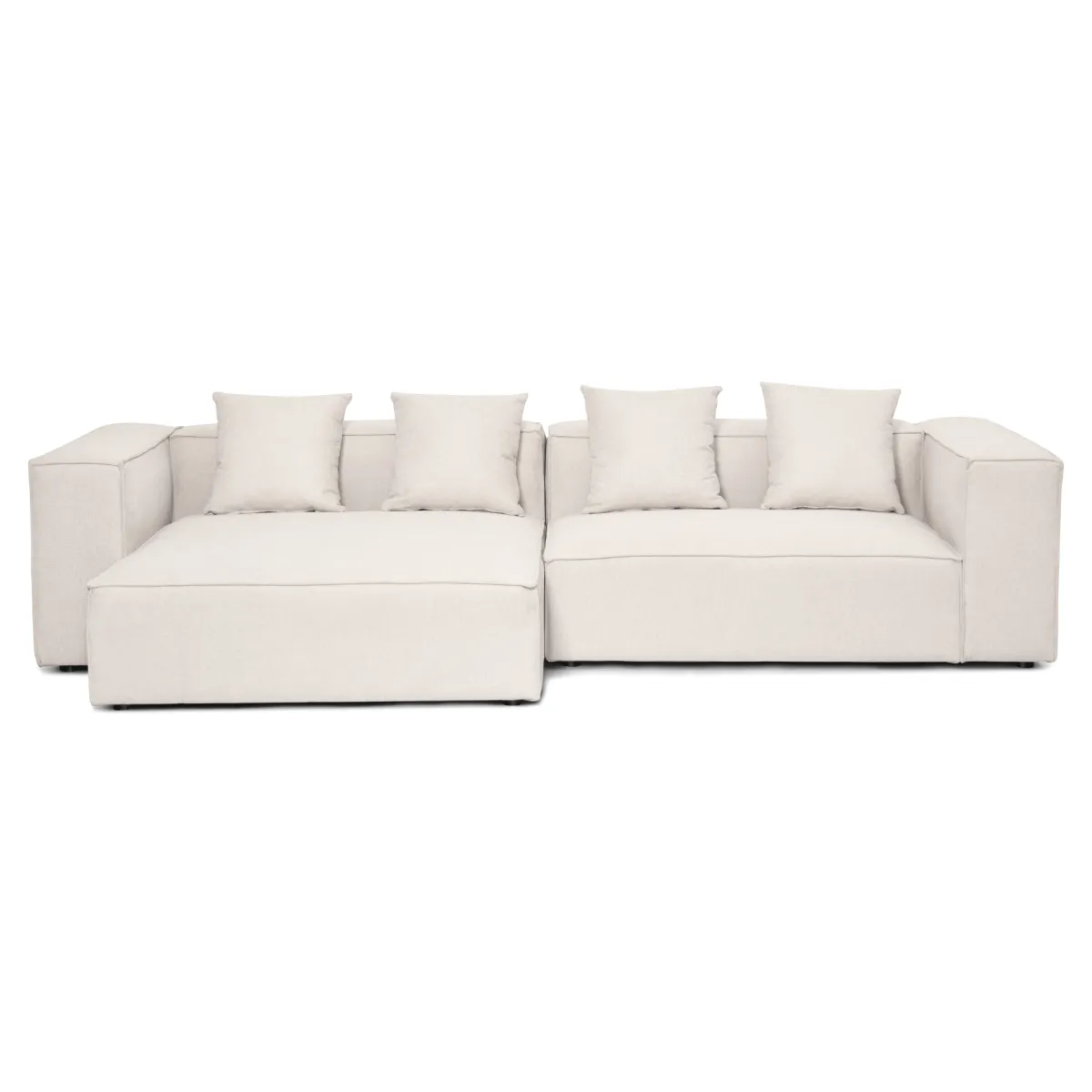Nimara Hailey - Venstrevendt chaiselong modulsofa i beige med 2 moduler L: 294 X D: 148 X H: 65 cm* Sofaer
