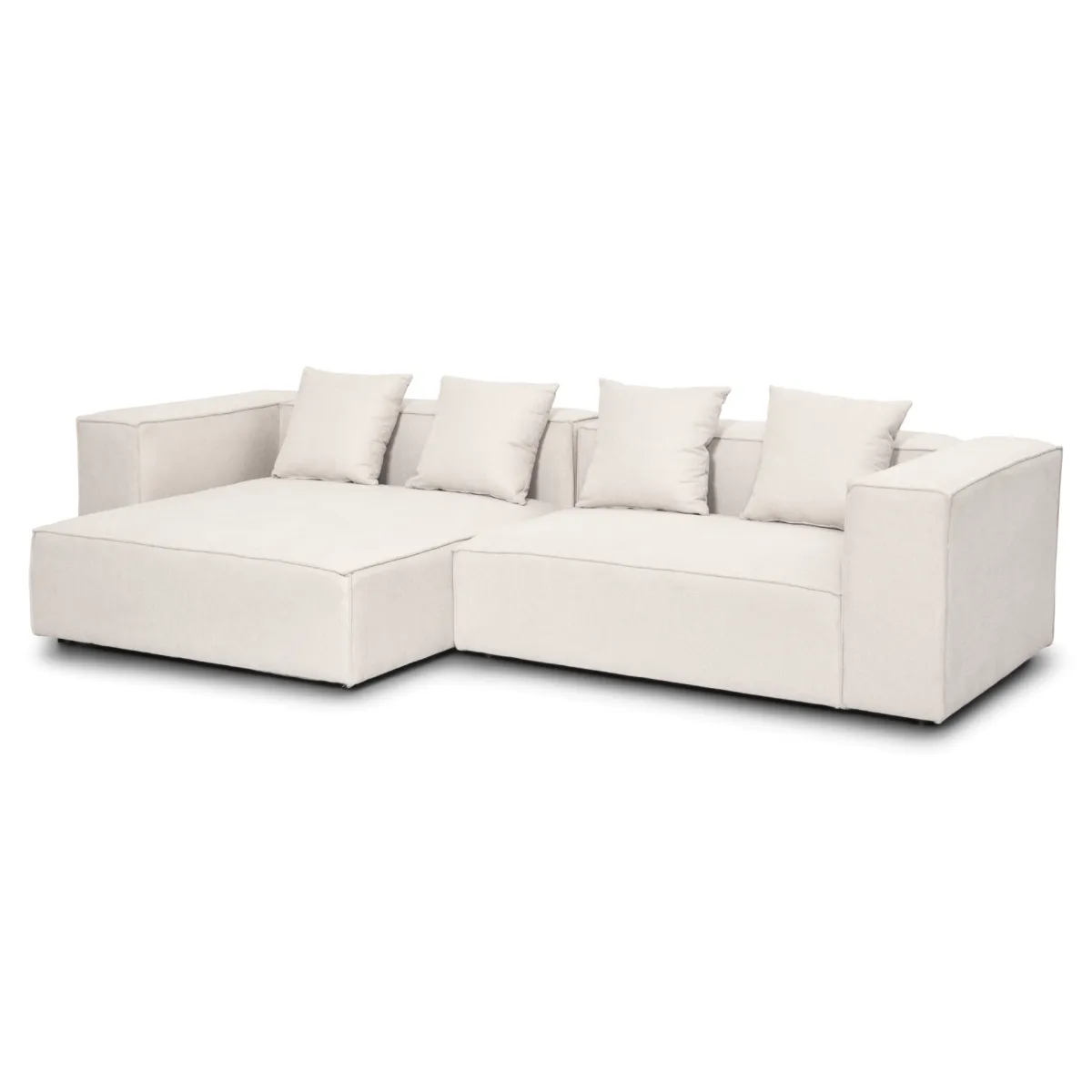 Nimara Hailey - Venstrevendt chaiselong modulsofa i beige med 2 moduler L: 294 X D: 148 X H: 65 cm* Sofaer