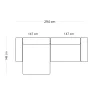 Nimara Hailey - Venstrevendt chaiselong modulsofa i sand med 2 moduler L: 294 X D: 148 X H: 65 cm* Sofaer