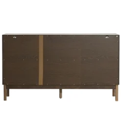 Nimara Havana egetræ glas skænk/vitrineskab i røget eg med 3 låger - 80x40x140 cm* Vitrineskabe|Vitrineskabe