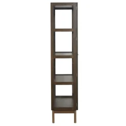 Nimara Havana egetræ vitrineskab i røget eg med 2 låger -180x40x100 cm* Vitrineskabe|Vitrineskabe