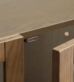 Nimara Havana væghængt vitrineskab i røget eg 100x80x35 cm* Vitrineskabe|Vitrineskabe