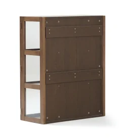 Nimara Havana væghængt vitrineskab i røget eg 100x80x35 cm* Vitrineskabe|Vitrineskabe
