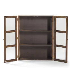 Nimara Havana væghængt vitrineskab i røget eg 100x80x35 cm* Vitrineskabe|Vitrineskabe