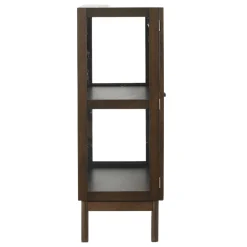Nimara Havana vitrineskab i røget eg med 2 låger - 110x40x100 cm* Vitrineskabe|Vitrineskabe