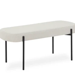 Nimara Helena bænk i hvid boucle 100x36x43 cm* Bænke|Bænke