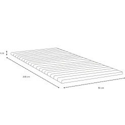 Nimara Henry hvid topmadras i PU-skum 90x200x4 cm* Alle Madrasser|Topmadrasser
