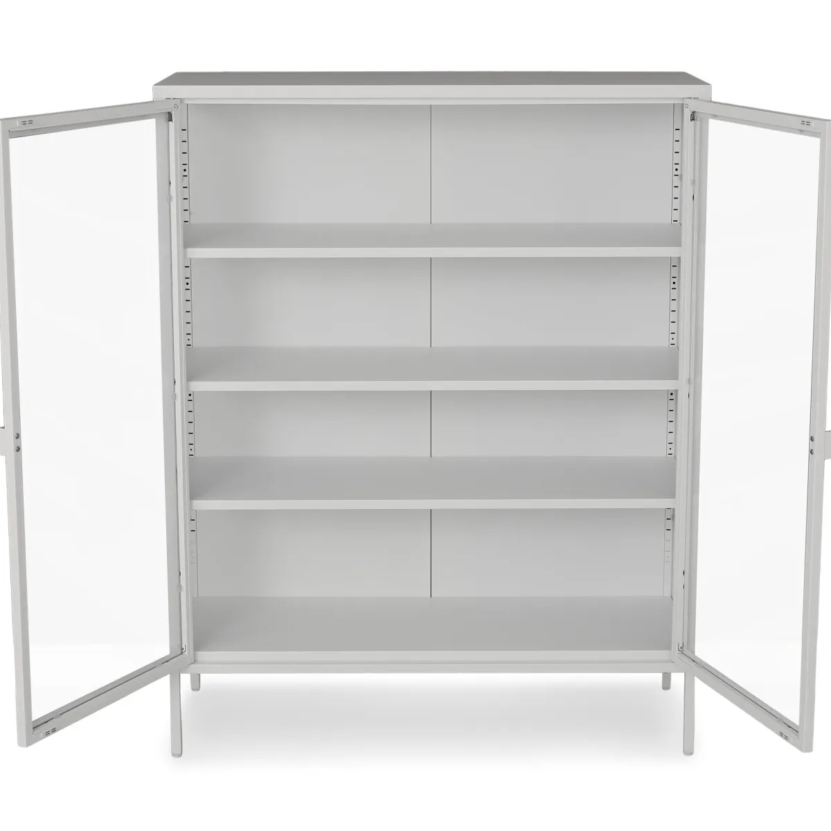 Nimara Herman glas skænk/vitrineskab - Hvidt metal 80x40x105 cm* Vitrineskabe|Vitrineskabe