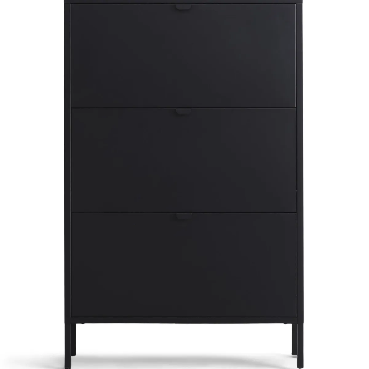 Nimara Herman Skoskab - Sort metal med 3 rum - 80x26x125 cm* Skoskabe|Skoskabe