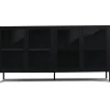 Nimara Herman Vitrineskab - Sort metal/glas - 170x40x85 cm* Vitrineskabe|Vitrineskabe