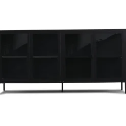 Nimara Herman Vitrineskab - Sort metal/glas - 170x40x85 cm* Vitrineskabe|Vitrineskabe
