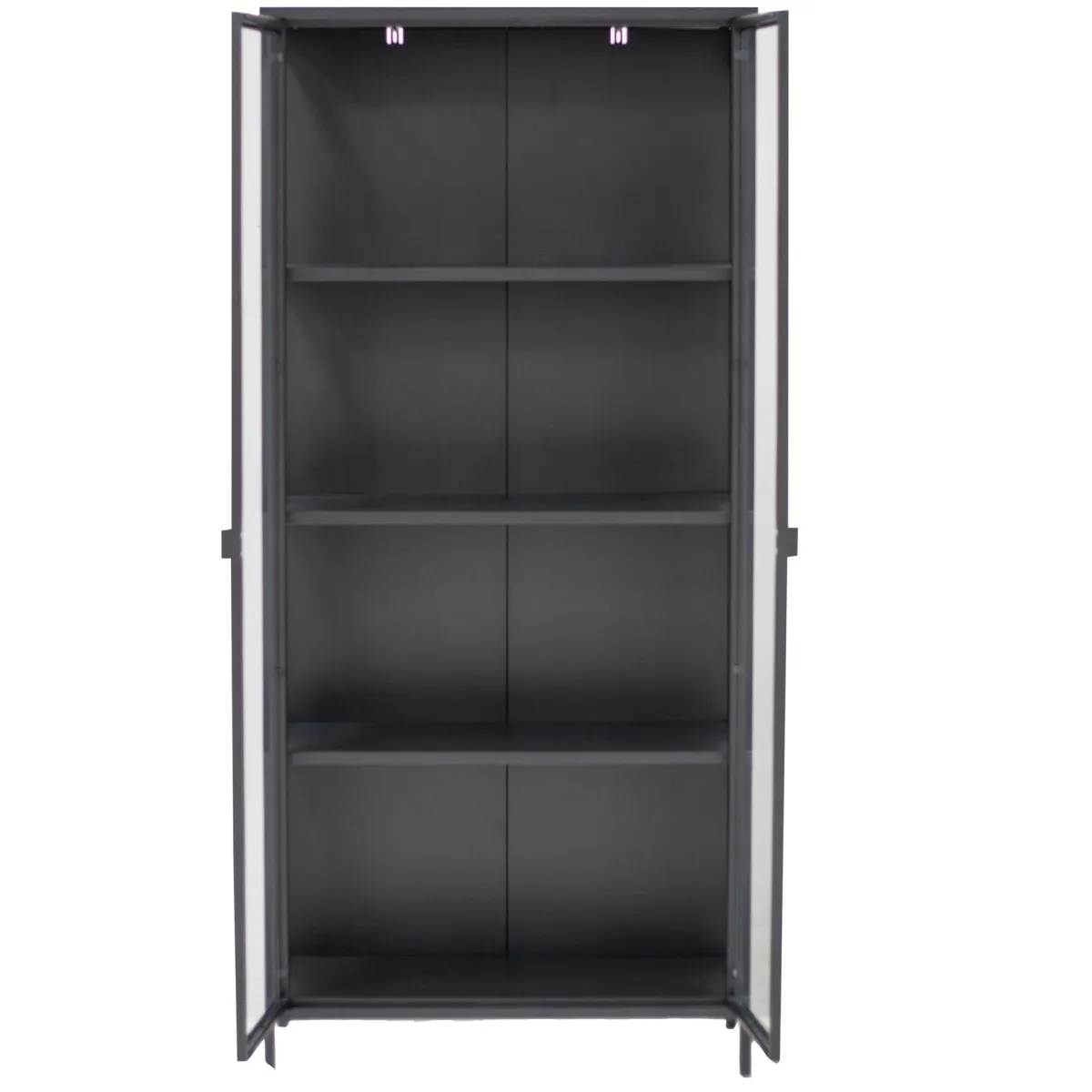 Nimara Herman Vitrineskab - Sort metal/glas - 80x40x180 cm* Vitrineskabe|Vitrineskabe