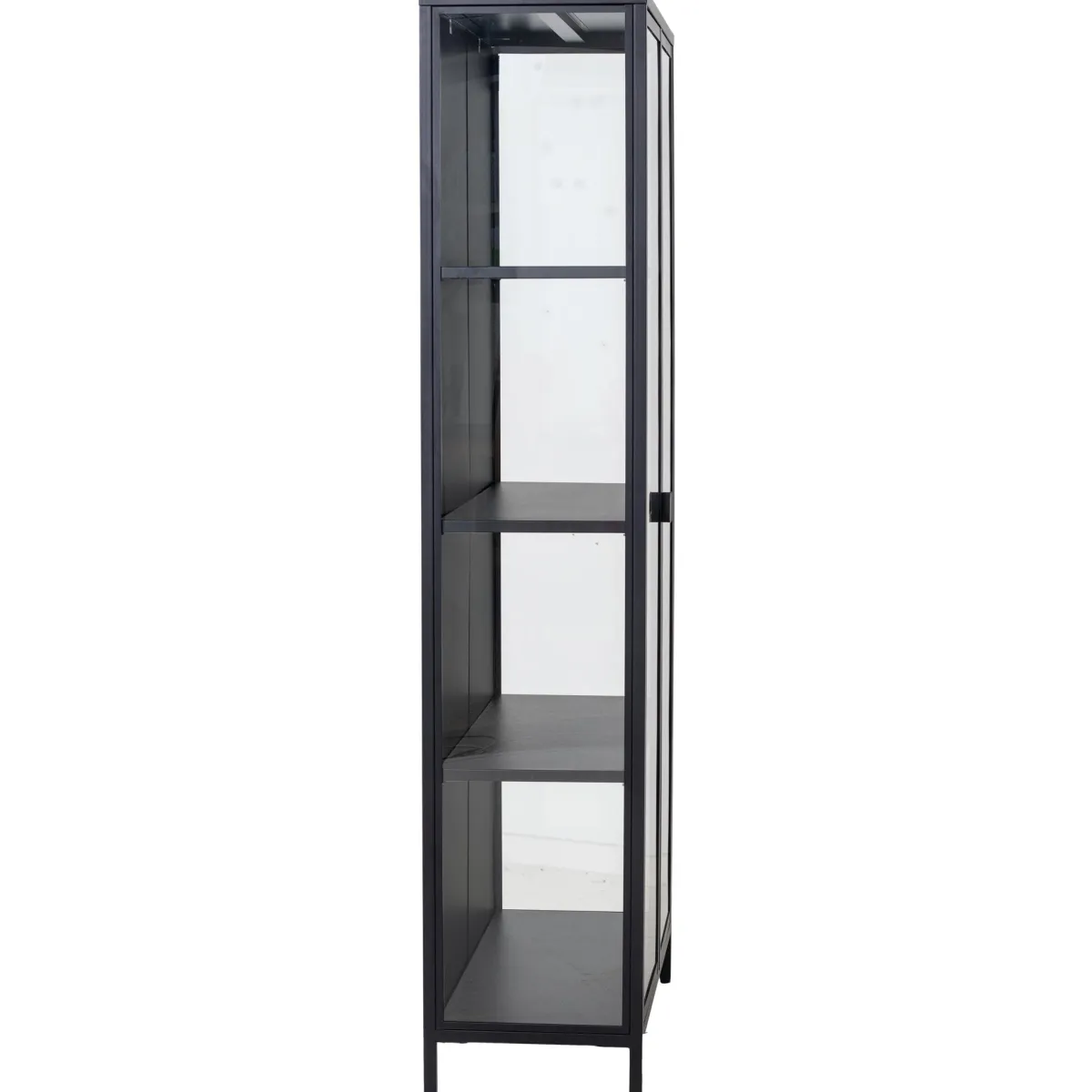 Nimara Herman Vitrineskab - Sort metal/glas - 80x40x180 cm* Vitrineskabe|Vitrineskabe