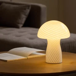 Nimara Ida Mushroom LED lampe hvid 24 cm* Bordlamper