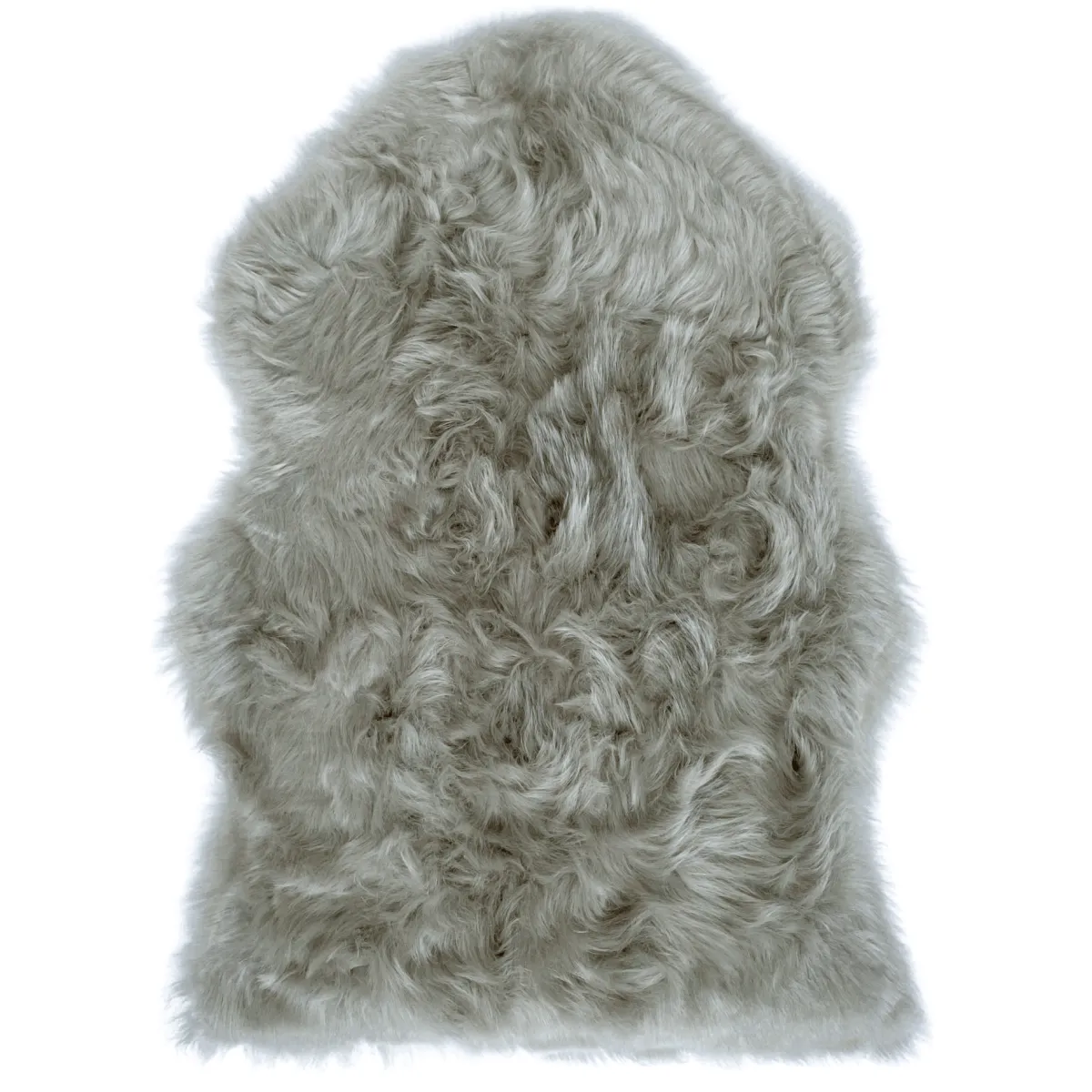 Nimara Imiteret langhåret lammeskind i Grå - 65x95 cm* Lammeskind|Lammeskindstæpper