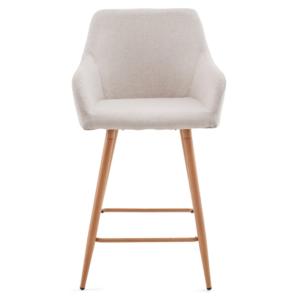 Nimara Jenna barstol - beige tekstil med armlæn 65 cm* Barstole