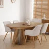 Nimara Jenna spisebordstol - beige tekstil med egelook* Spisebordsstole