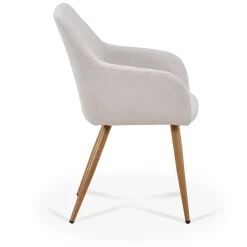 Nimara Jenna spisebordstol - beige tekstil med egelook* Spisebordsstole