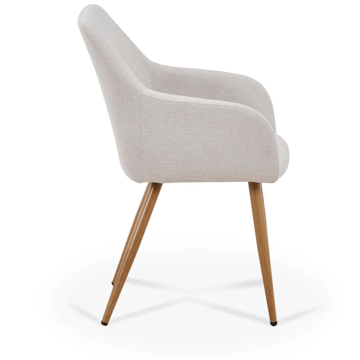 Nimara Jenna spisebordstol - beige tekstil med egelook* Spisebordsstole