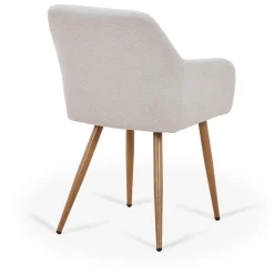 Nimara Jenna spisebordstol - beige tekstil med egelook* Spisebordsstole
