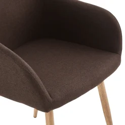 Nimara Jenna spisebordstol - brun tekstil med egelook* Spisebordsstole