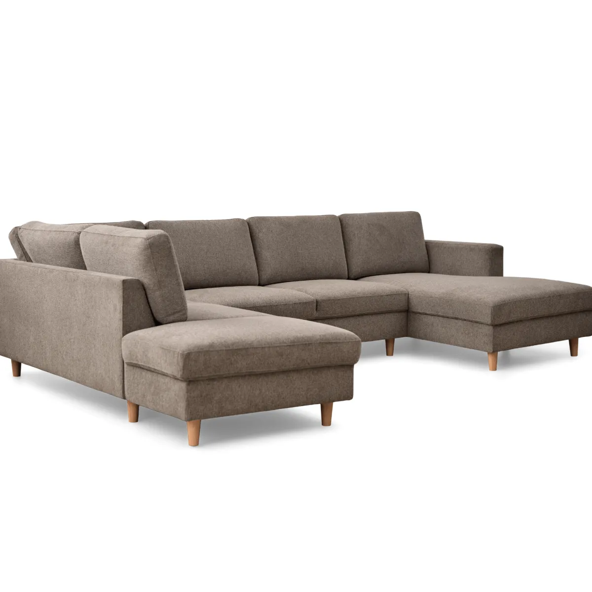 Nimara Jennifer højrevendt u-sofa i sand med chaiselong - L: 300 x D: 208 x H: 82 cm* Sofaer