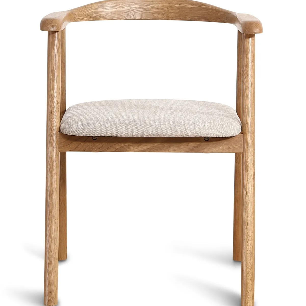 Nimara Jocelyn spisebordsstol i eg med beige stofsæde* Spisebordsstole