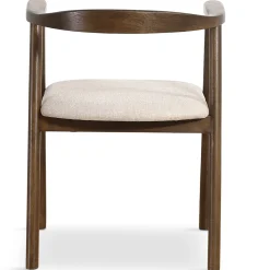 Nimara Jocelyn spisebordsstol i røget eg med beige stof sæde* Spisebordsstole
