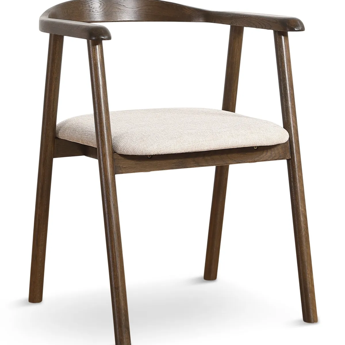 Nimara Jocelyn spisebordsstol i røget eg med beige stof sæde* Spisebordsstole