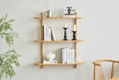 Nimara Juliet væghylde i eg med 3 hylder H:100 x D:22 x B:90 cm* Reoler|Opbevaring Til Stuen