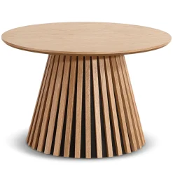 Nimara Lewis lamel sofabord naturlig egelook Ø70 cm* Sofaborde