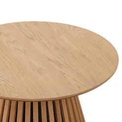 Nimara Lewis lamel sofabord naturlig egelook Ø70 cm* Sofaborde